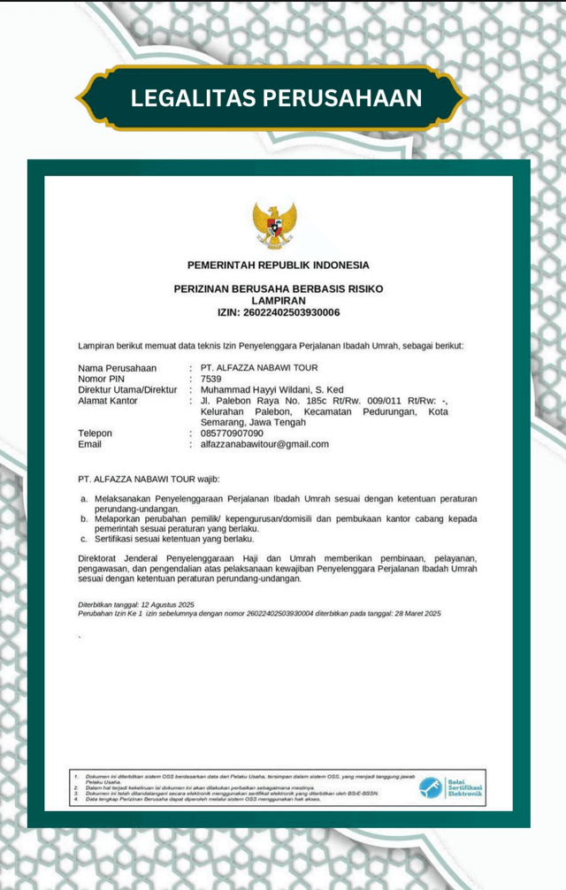 Izin PPIU Kemenag RI